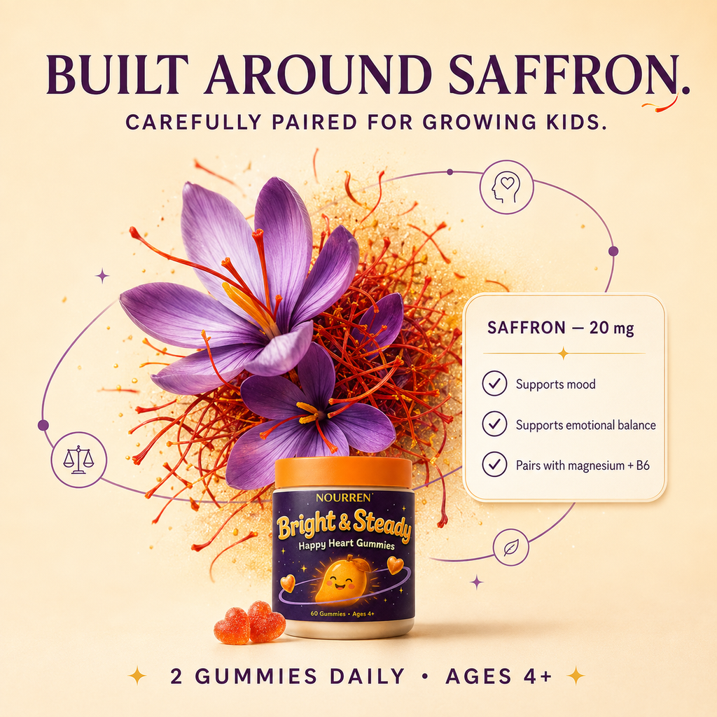 Bright and Steady built around saffron with 20 milligrams per serving