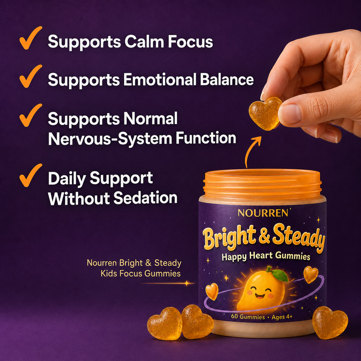 Bright and Steady calm focus and emotional balance support