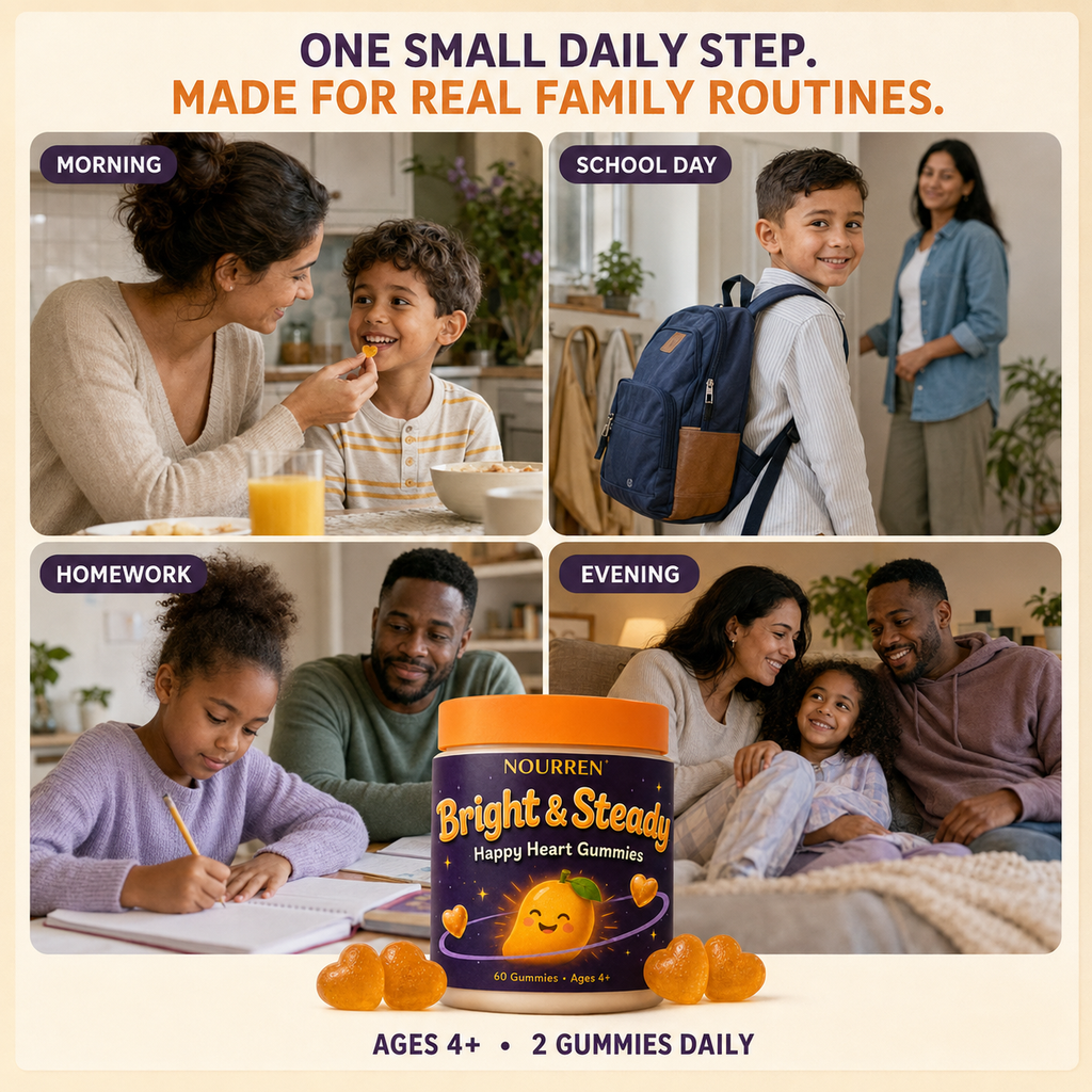 Bright and Steady shown across real family routines